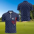 thumbnail image 4 of Aplkyhs Patriotic Matching Golf Shirts for Couple His and Hers Golf Shirts 4-Way Stretch American Flag Matching Mens Hawaiian Shirt Suitable for Tennis Enthusiasts Lightweight Quick Dry, 4 of 6