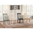 thumbnail image 3 of Benzara BM179833 Side Chair with Double X-Cross Back, Set of Two, Black, 3 of 5