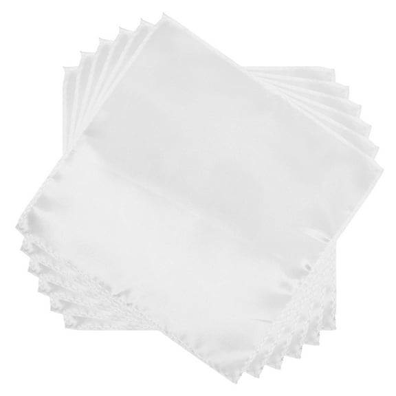 Supvox Mens Handkerchiefs No Iron White Polyester 6Pcs