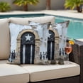 thumbnail image 4 of Puerto Rico Flag Outdoor Waterproof Pillow Covers, Retro Rustic Door Artwork Picture Prints Decorative Square Throw Pillowcase Sofa Cushion Sham for Patio/Couch/Chair, 24"x24" 2 Pack, 4 of 8