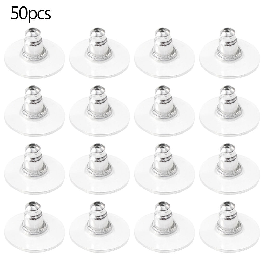100pcs 304 Stainless Steel Ear Nut Earring Backs Replacements