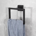 thumbnail image 2 of Stainless Steel Square Towel Ring Bathroom Rack Hook Hardware Storage Accessories 16x13mm Black, 2 of 4