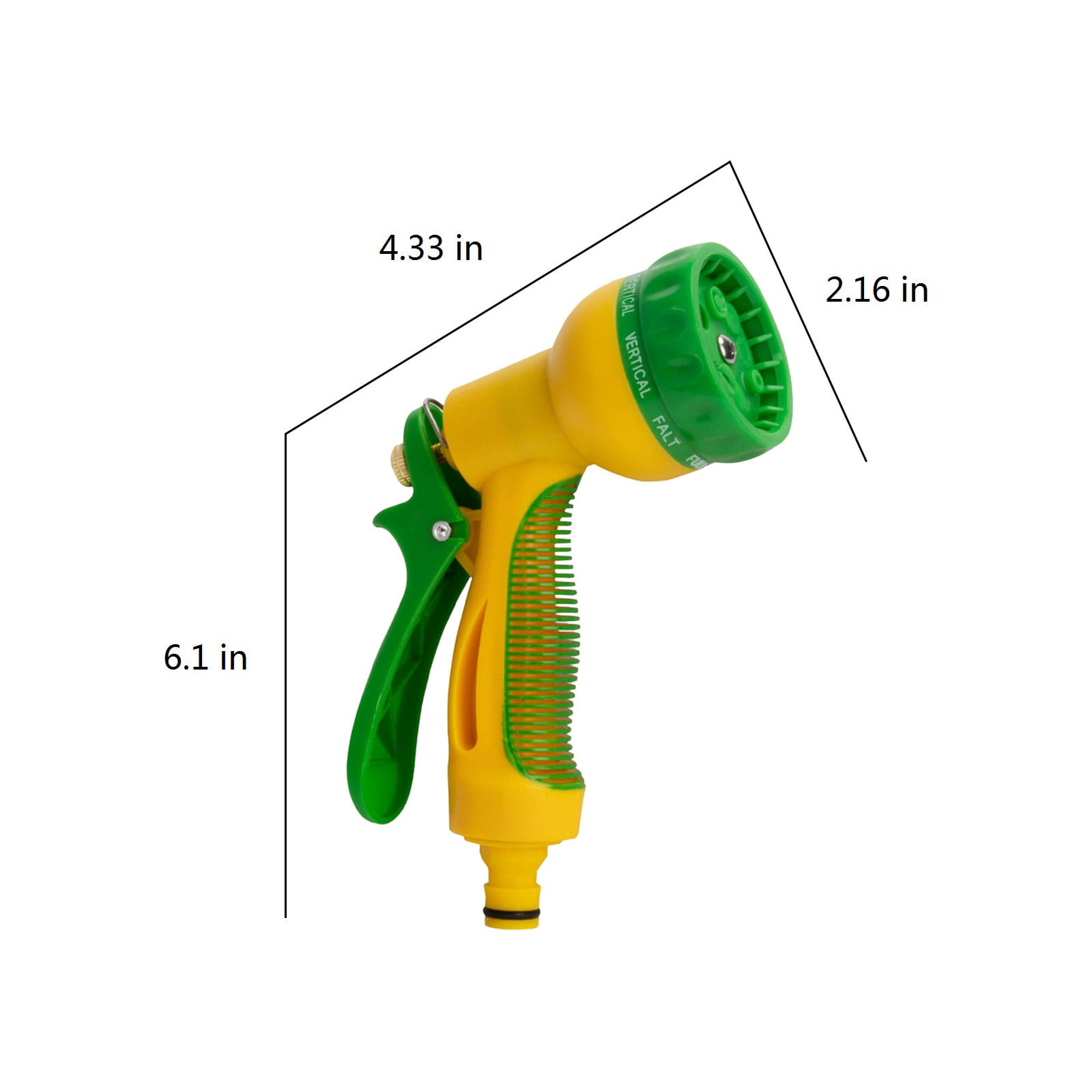 Tuphregyow Garden Hose Nozzle,Spray Nozzle With Thumb Control,High Pressure Water Nozzle,9 Hose for Watering Plants, Washing Cars And Showering Pets