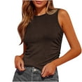 thumbnail image 1 of AherBiu Womens Tank Tops Ribbed Knitted Summer Slim Tight Camisoles Stretchy Sleeveless Crewneck Tops, 1 of 7