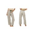 thumbnail image 3 of Women'S Patchwork Design Jeans Loose Straight Drawstring Pants Green L, 3 of 8