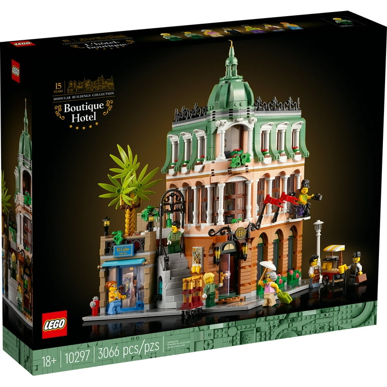 I fare Eastern plasticitet LEGO Icons Boutique Hotel 10297 Modular Building Display Model Kit for  Adults to Build, Set with 5 Detailed Rooms Including Guest Rooms and  Gallery - Walmart.com