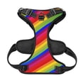 thumbnail image 5 of Rainbow Color Stripes Dog Harness, Pet Dog Out to Prevent Break Free Leash, Adjustable, Easy to Wear, X-Large, 5 of 9