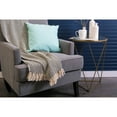 thumbnail image 2 of DII 50x60" Modern Cotton Handloom Chevron Throw with Fringe in Black, 2 of 8