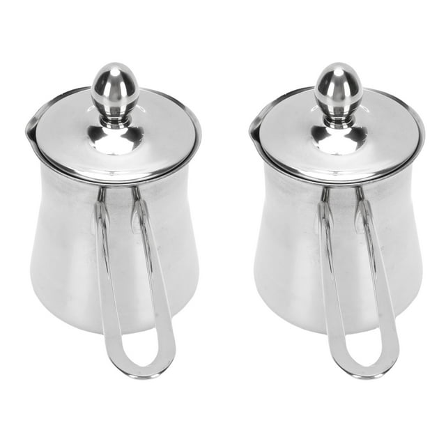 Pot Chauffe-Beurre, 2 Pcs Pot à Café Turc en Acier Inoxydable Anti-Rouille pour la Maison