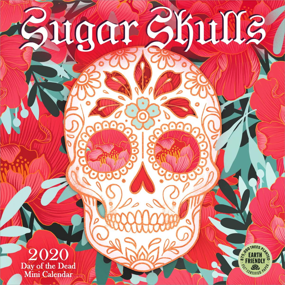 Sugar Skulls 2020 Mini Calendar Day Of The Dead Other Walmart 