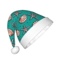 thumbnail image 2 of Cauagu Starfish and Shell Pattern Christmas Hat for Kids,Xmas Holiday Hat Santa Hat for Boys & Girls Festive Headwear Accessories for Christmas/New Year/Holiday, 2 of 6