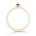 thumbnail image 2 of ANGARA Natural Bezel Pear Sapphire Stackable Ring with Diamond Accents in 14K Rose Gold for Women (Size-4x3mm) | September Birthstone, Anniversary, Jewelry Gift for Women | Natural Blue Sapphire Ring, 2 of 8