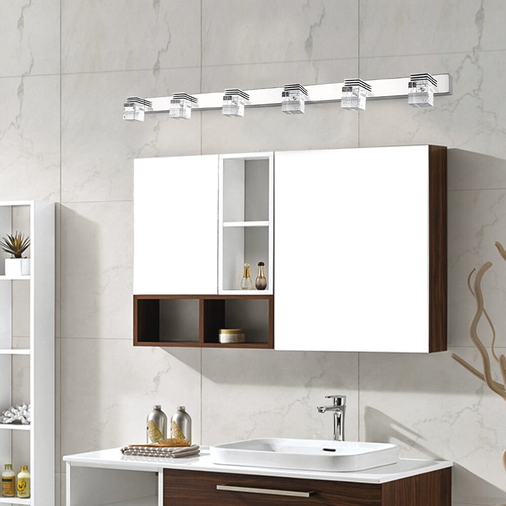 6 Lights 18W  LED Over Mirror Light Space Saving Modern Bathroom Mirror Light Fixtures Over Long Mirror Lights