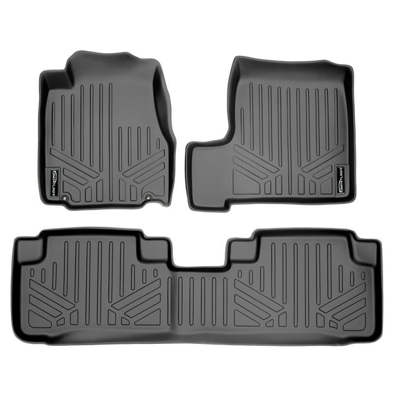SMARTLINER 2 Rows Custom Fit Floor Liners Compatible with 2007 - 2011 Honda CR-V (Gasoline)