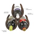 thumbnail image 3 of Botellero Foster & Rye de metal con forma de herradura para 3 botellas, 3 of 9
