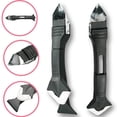 thumbnail image 2 of 3-In-1 Silicone Caulking Tool, Practical Tri Functional Silicone Curing Caulking Tool Set Stainless Tipped Sealant Cleaner and Grouting Scraper, Silicone Curing Caulking Tool*1 Box, 2 of 6