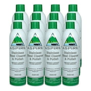 Misty Aspire Stainless Steel Cleaner and Polish - 16 oz (Case of 12) - 1038047- Water-Based Formula, NonFlammable, Great for Brightening an Protecting Stainless Steel and Many Other Metals
