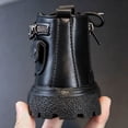 thumbnail image 5 of LvhaoGJOB Kids' Lace-Up Design Ankle Boots with Side Zipper and Thick Platform Sole, 5 of 9