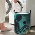 thumbnail image 4 of Laundry Basket, Halloween Gothic Skull Rose Laundry Hamper Waterproof Laundry Bag Clothes Hamper Laundry Bin with Handles for Bedroom, Living Room, Kids Room, 4 of 6