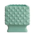 thumbnail image 6 of Creative Co-Op Ceramic Hobnail Planter with Scalloped Edge and Polka Dots, Mint, 6 of 7