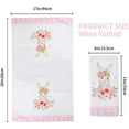 thumbnail image 2 of Easter Kitchen Towels 2 Pack Bunny Happy Easter Dish Towels 18x26 Inch Pink Hand Drying Tea Towel for Spring Holiday Cooking Baking Cleaning (Bunny, 2 of 6