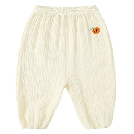 

NECHOLOGY Lost Pants Children Toddler Kids Baby Boys Girls Cute Cartoon Cotton Baby Girl Leggings 12-18 Months Pants Beige 3-4 Years