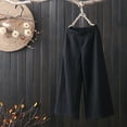 thumbnail image 1 of HUPOM Palazzo Pants For Women Dressy Cargo Pants Carpenter High Waist Rise Short Flare-Leg Black XL, 1 of 6