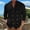 Black, variant on Men's Shirt Jacket Mandarin Collar Double Breasted Button Front Long Sleeve Side Pocket Casual Coat Brown Size L