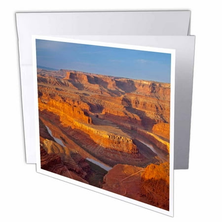 Moab Colorado Fiber 3dRose Colorado River, Canyonlands, Dead Horse SP, Moab Utah - US45 CHA0289 - Chuck Haney, Greeting Cards, 6 x 6 inches, set of 12 ()