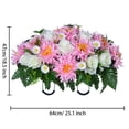 thumbnail image 3 of Outdoor Cemetery Flower Arrangement - Large Silk Rose Headstone Saddle, Fade-Resistant Grave Decor for Tombstones - Beautiful Memorial Flowers That Never Wilt, 3 of 5