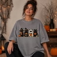 thumbnail image 4 of Black Cats Halloween Shirt, Cute Spooky Cat Crew Costume Graphic Tee, Ghost Pumpkin Spooky Season Gift for Cat Mom, Unisex, 4 of 10