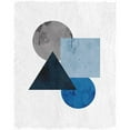 thumbnail image 3 of Kimberly, Allen 12x14 Black Modern Framed Museum Art Print Titled - Blue Shapes 1, 3 of 5