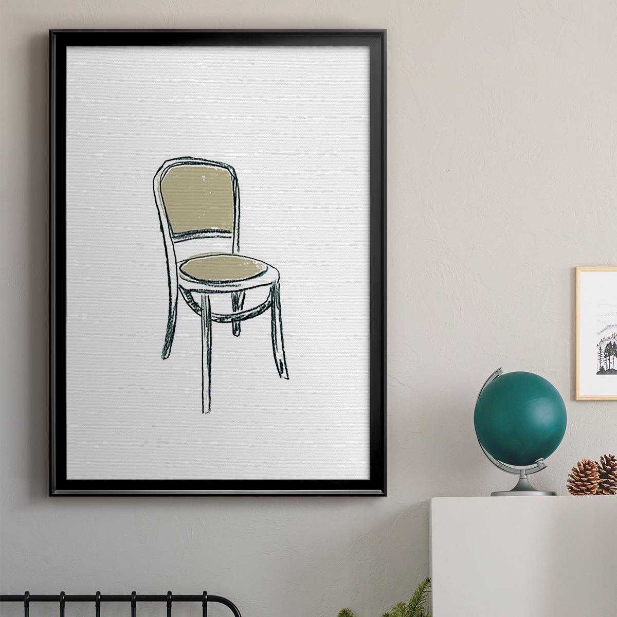 Take a Seat XI Premium Framed Print, in Gold, Black, or Silver - Ready to Hang