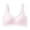 Light pink, variant on Wire-free V-neck Mesh Comfortable Soft Support T-shirt Bra Plus Size Cup