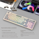 thumbnail image 1 of Teclado mecánico táctil inalámbrico Bluetooth de modo dual, moderno, de color a juego, para computadora de oficina, luminoso, para juegos, 1 of 5