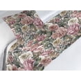 thumbnail image 3 of Roses Bed Runner Set, Exotic Garden of Blossoming Wild Flowers Botanical Watercolor Ornament, Decorative Bedding Scarf & a Pillow Sham for Hotels Homes, Twin, Sage Green Pink and Blush, by Ambesonne, 3 of 3