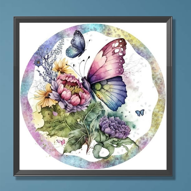 Pintura de diamante 5D DIY Kit de mariposa de taladro redondo completo decoración del hogar arte artesanal JShteea El nuevo