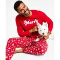 thumbnail image 4 of Matching Mens Merry Snowflake Mix It Family Pajama Set Candy Red S, 4 of 4