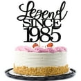 thumbnail image 1 of Migeaks Legend Since 1985 Decoración Para Tarta De 39 Cumpleaños, Decoración Para Tarta De Feliz Cumpleaños, Hombres Y Mujeres Animan A 39 Años, Decoración Para Tarta Hecha A Mano Con Purpurina Negra, 1 of 5