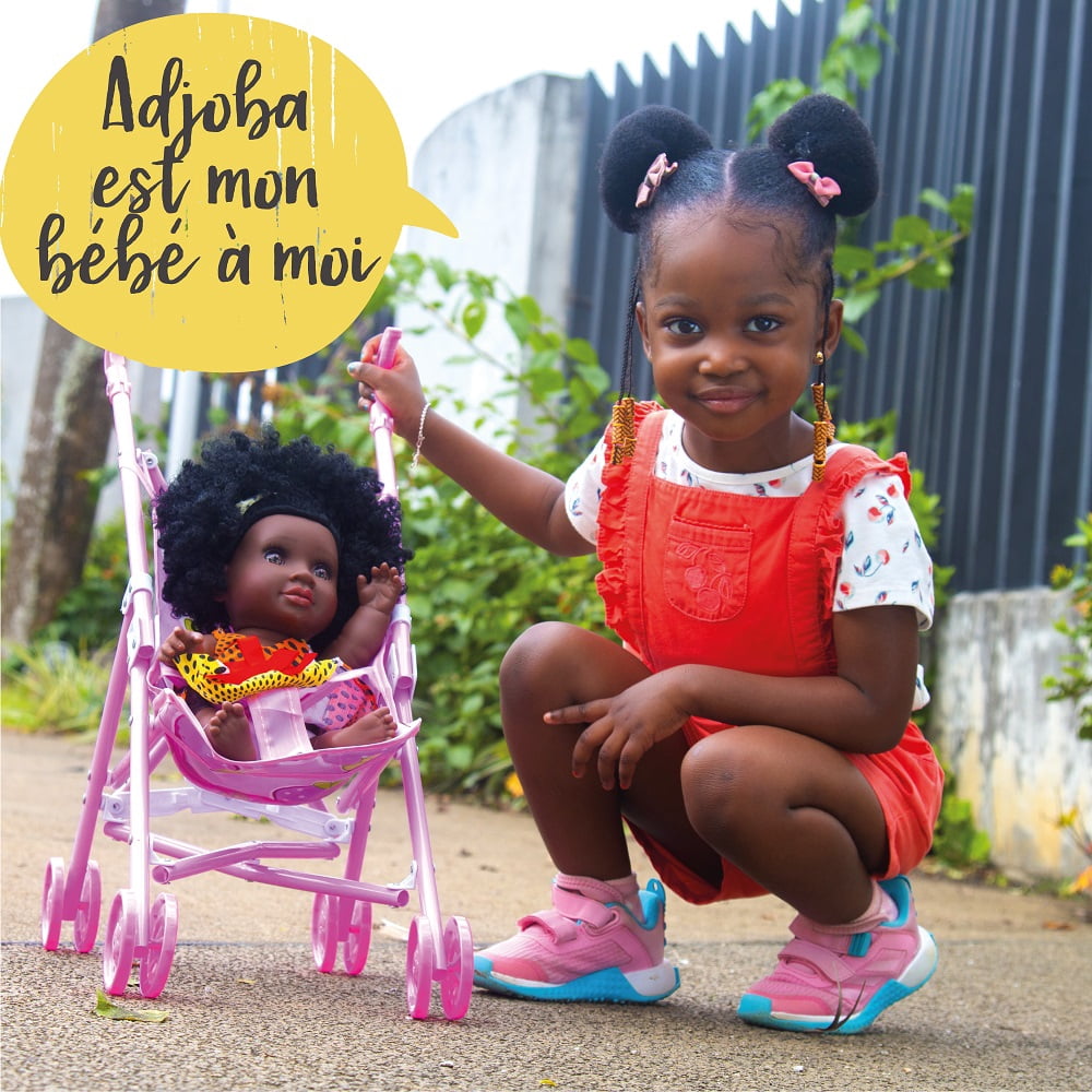 African American Barbie Doll with Realistic Natural Hair and 6 Accessories for Age 3+ by NaimaDolls