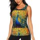 thumbnail image 1 of Fotbe Peacocks Blusas Sin Mangas para Mujer – Estilo Casual, Corte Suelto, Slim-Fit, Cuello Redondo Deportivo, Tops de Verano para Gimnasio y Yoga-Medium, 1 of 7