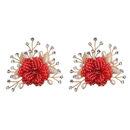

2Pcs Flower Shapes Shoe Buckles Bridal Wedding Shoes Charms Shoes Decorations