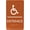 Burnt Sienna, variant on ADA CENTRAL SIGNS - 6"X9" Entrance Sign - ADA Compliant Tactile Graphics Grade 2 Braille Text Acrylic Wall Signs – Wheelchair Accessible Double Sided Tape Entry Sign for Office, Business, & Apartment