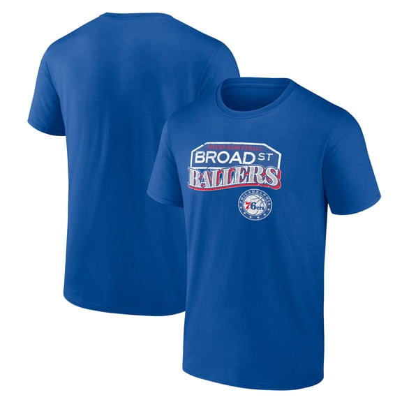 Men's Royal Philadelphia 76ers Pick & Roll Coverage T-Shirt