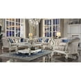 thumbnail image 4 of ACME Versailles Square Wood End Table with Bottom Shelf in Bone White, 4 of 8