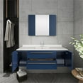 thumbnail image 2 of Fresca Fvn6148-Uns Lucera 48" Wall Mounted Single Basin Vanity Set - Blue, 2 of 11