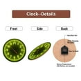 thumbnail image 7 of Neon Clock Wall Decor Green Light  10-Inch Silent Wooden Wall Clock, Battery Operated (AA Batteries Not Included), Artistic Home Decor, 7 of 7