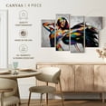 thumbnail image 5 of Elephant Stock Graceful African Wall Art - Horizontal Multi Panel Canvas - Living Room Wall Decor - People Multi Panel - Black And Turquoise Decor - 75" x 48", 5 of 8