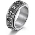 thumbnail image 1 of Fidget Rings Ankh Ring Stainless Steel Eye Of Horus Rings Anubis Black/silver/gold Spinner Anxiety Ring Ancient Egyptian Symbol Protection Band Jewelr, 1 of 5