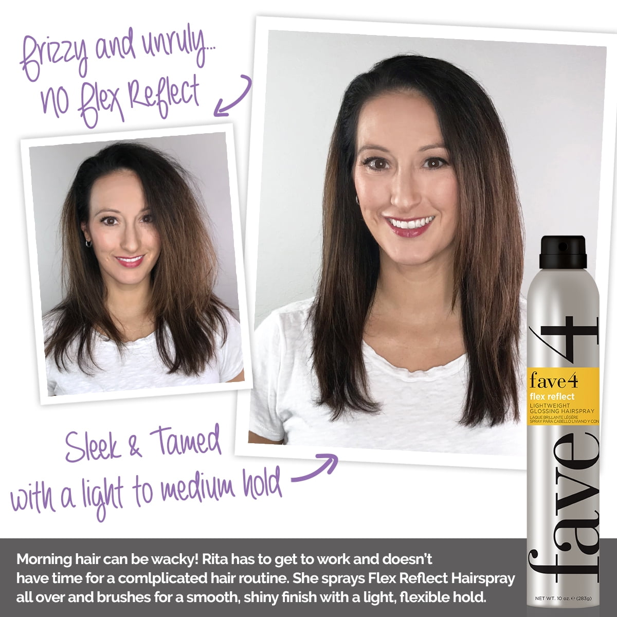Flex Reflect Lightweight Glossing by Fave4 for Unisex - 10 oz Hair Spray - Flex Reflect Lightweight Glossing by Fave4 for Unisex - 10 oz Hair Spray -